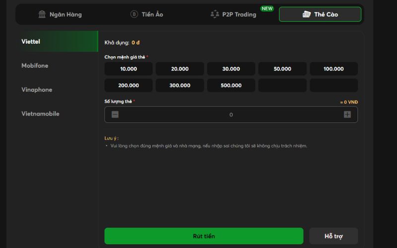 Rút tiền Ball88 không lỗi